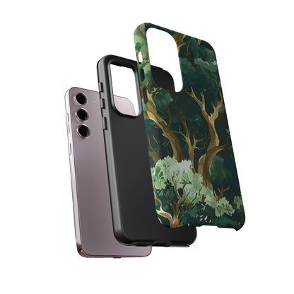 Forest Green Phone Case, Nature-Inspired Tough Cases, Eco-Friendly Gift, Outdoor Lover Accessory, Unique Phone Cover