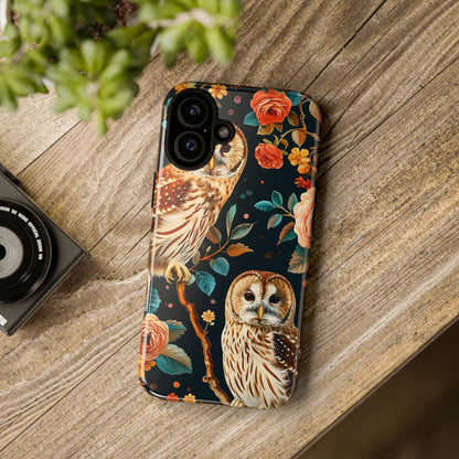 Owl Phone Case with Floral Design, Tough Phone Cover for Nature Lovers, Gift for Bird Enthusiasts, Stylish Protection for Smartphones, [...]