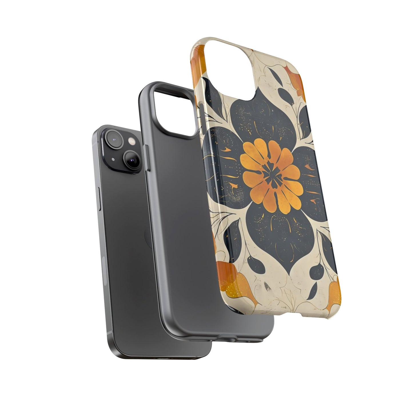 Floral Phone Case - Tough Cases, Botanical iPhone Cover, Vintage Flower Design, Durable Smartphone Protection, Unique Gift Idea
