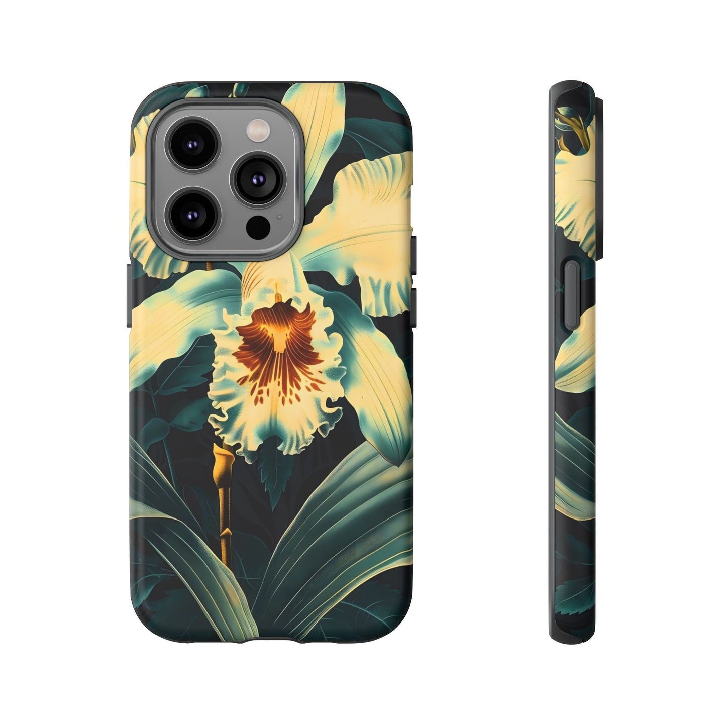 Floral Phone Case - Tough Cases with Orchid Design, Durable Smartphone Cover for Nature Lovers, Floral Gift for Her, Botanical [...]