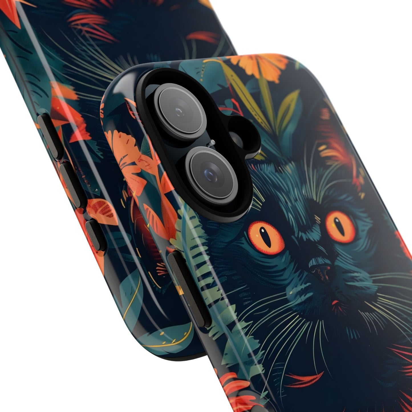 Feline Jungle iPhone Case - Tough and Unique Cat Design, Pet Lover Gift, Animal Phone Accessory, Nature Inspired, Halloween Style