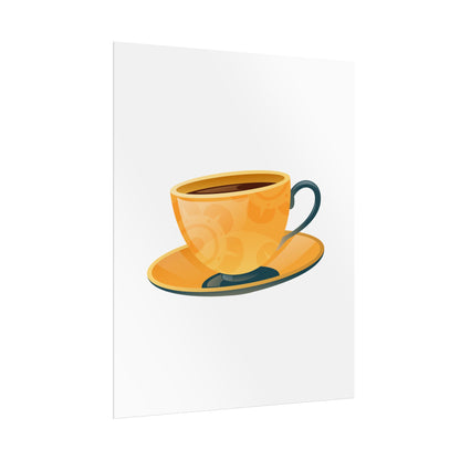 Coffee Lovers Rolled Posters, Cute Coffee Art, Kitchen Decor, Coffee Shop Print, Gift for Coffee Enthusiasts