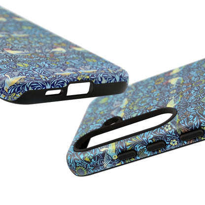 Bird and Floral Pattern Phone Case, Tough Cases, Gift for Nature Lovers, Eco-friendly, Custom Phone Accessories, All-Occasion