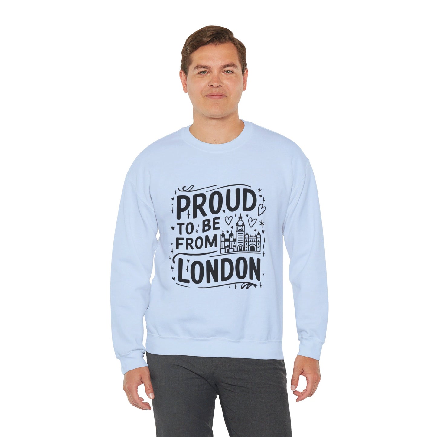 Unisex Heavy Blend™ Crewneck Sweatshirt Elegant- Proud To Be From London