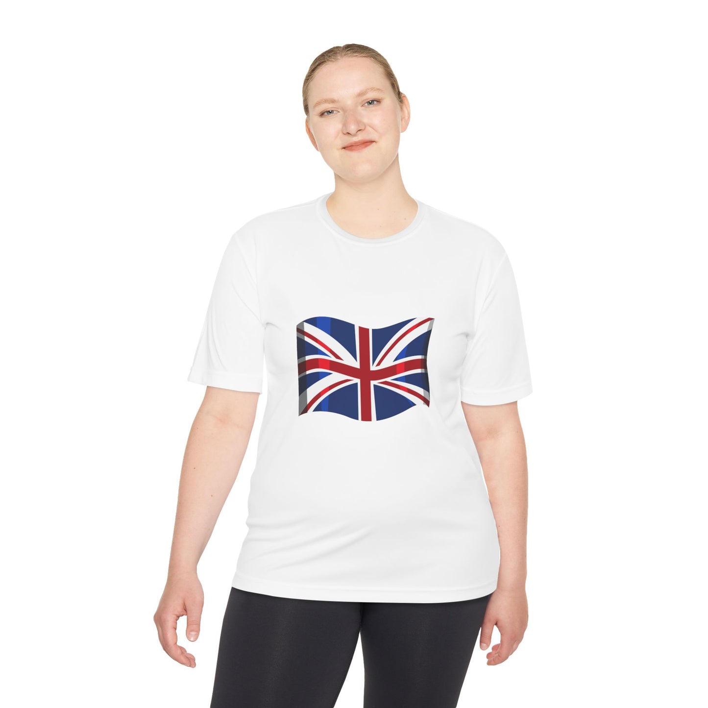 Unisex Moisture Wicking Tee - Vintage UK Flag Wall Art Print