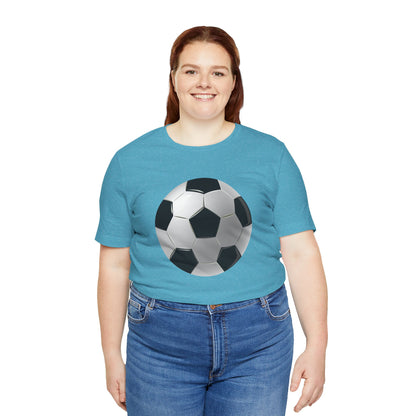 Unisex Jersey Short Sleeve Tee - Dynamic Football Design - Sports Passion and Energy