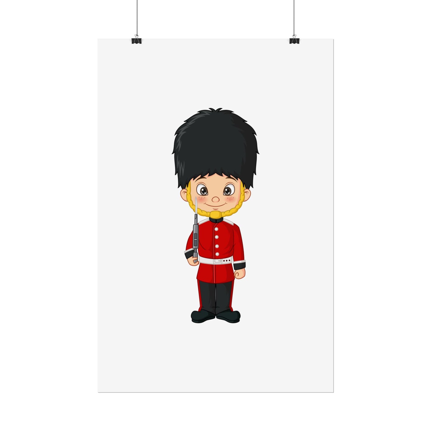 Whimsical Soldier Rolled Poster Art, Children's Room Decor, Cute Wall Art, Nursery Wall Hanging, Gift for Kids