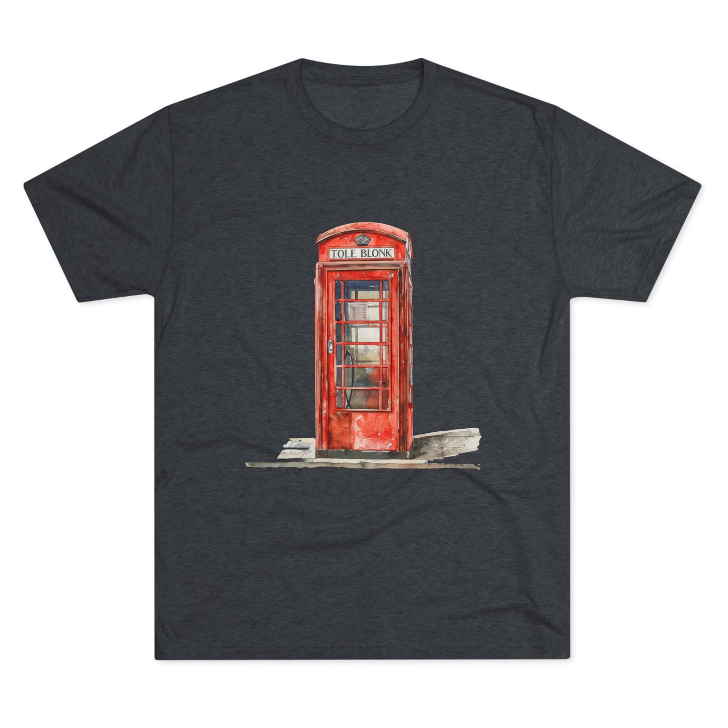 Iconic British Public Telephone - Classic Red Phone Box Unisex Tri-Blend Crew Tee