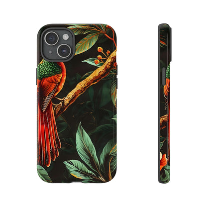 Tough Cases for Nature Lovers, Tropical Bird Phone Case, Eco-Friendly Cover, Gift for Bird Watchers, Vibrant Floral Design