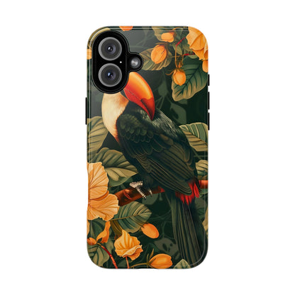 Tropical Toucan Phone Case, Exotic Bird Cover, Nature Lover Gift, Eco-Friendly Design, Customizable Tech Accessory