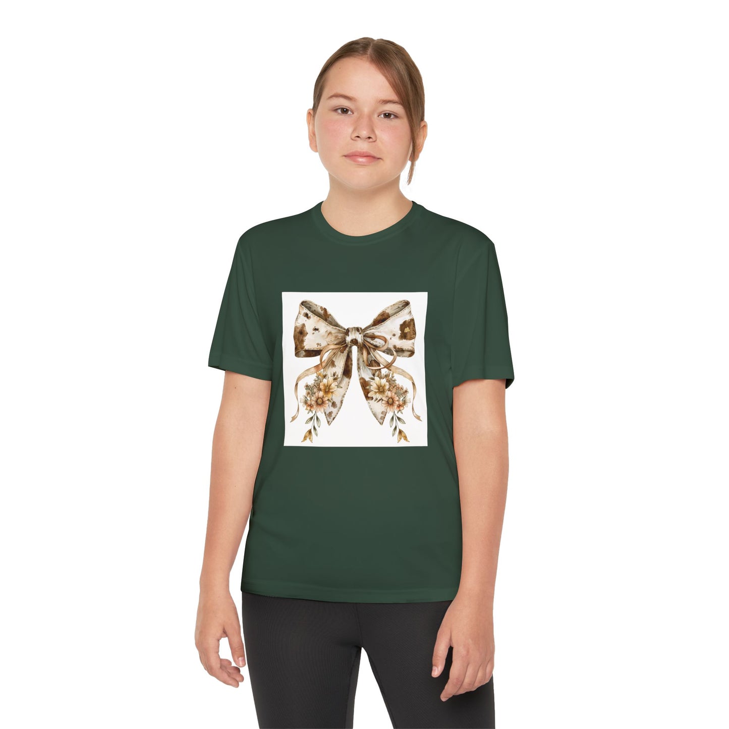 Floral Bow -Youth Tee – Perfect for Celebrations