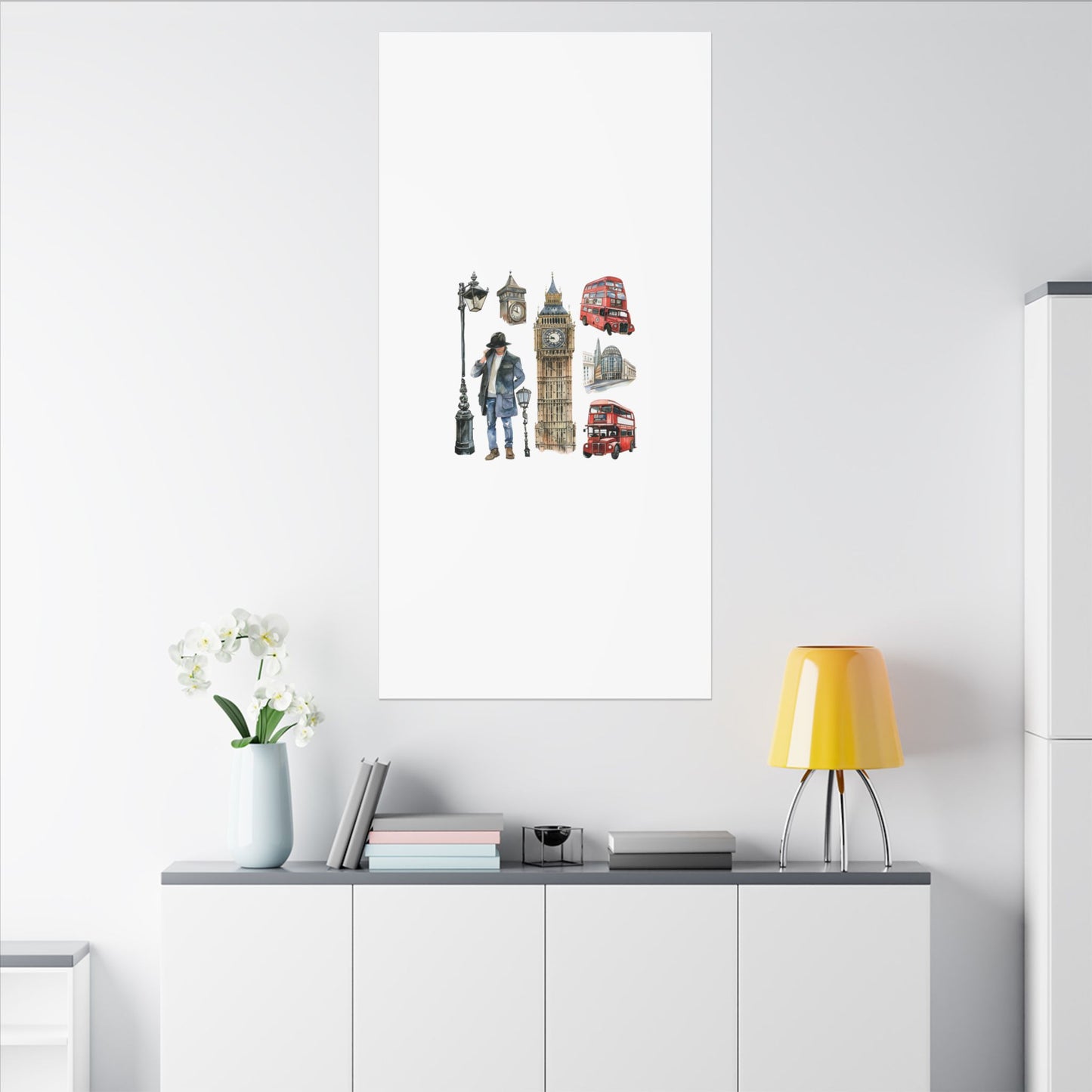 Canvas Art Print, London Skyline, Home Decor, Wall Art, Gift Idea, Travel Memories, Modern Wall Art