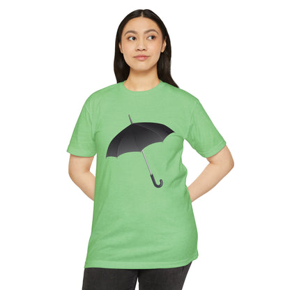 Unisex CVC Jersey T-shirt - Regal Royal Umbrella - Elegant and Majestic Design