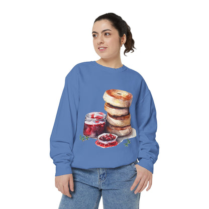 Unisex Garment-Dyed Sweatshirt - Savor the Majesty - Iconic British Royal Foods