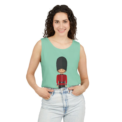 Unisex Garment-Dyed Tank Top - British Soldier - Classic Military Elegance and Honor