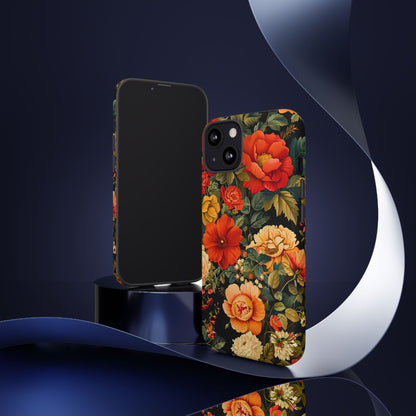 Floral Phone Case, Tough Cases, Decorative Tech Accessories, Gift for Her, Nature Lover Gift, Boho Style Case, Spring Floral Cover