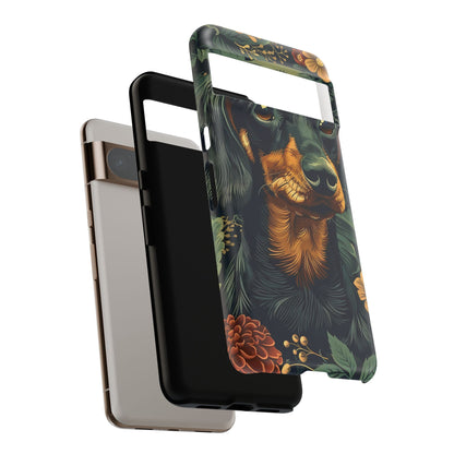 Dachshund Phone Case, Floral Pet Phone Cover, Dog Lover Gift, Tough Phone Case, Custom Dachshund Design, Unique Dog Owner Accessory
