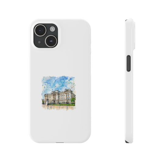 Artistic Slim Phone Case with Watercolor Design, Unique Phone Cover, Gift for Travelers, Stylish Mobile Accessory, Custom Phone Protection