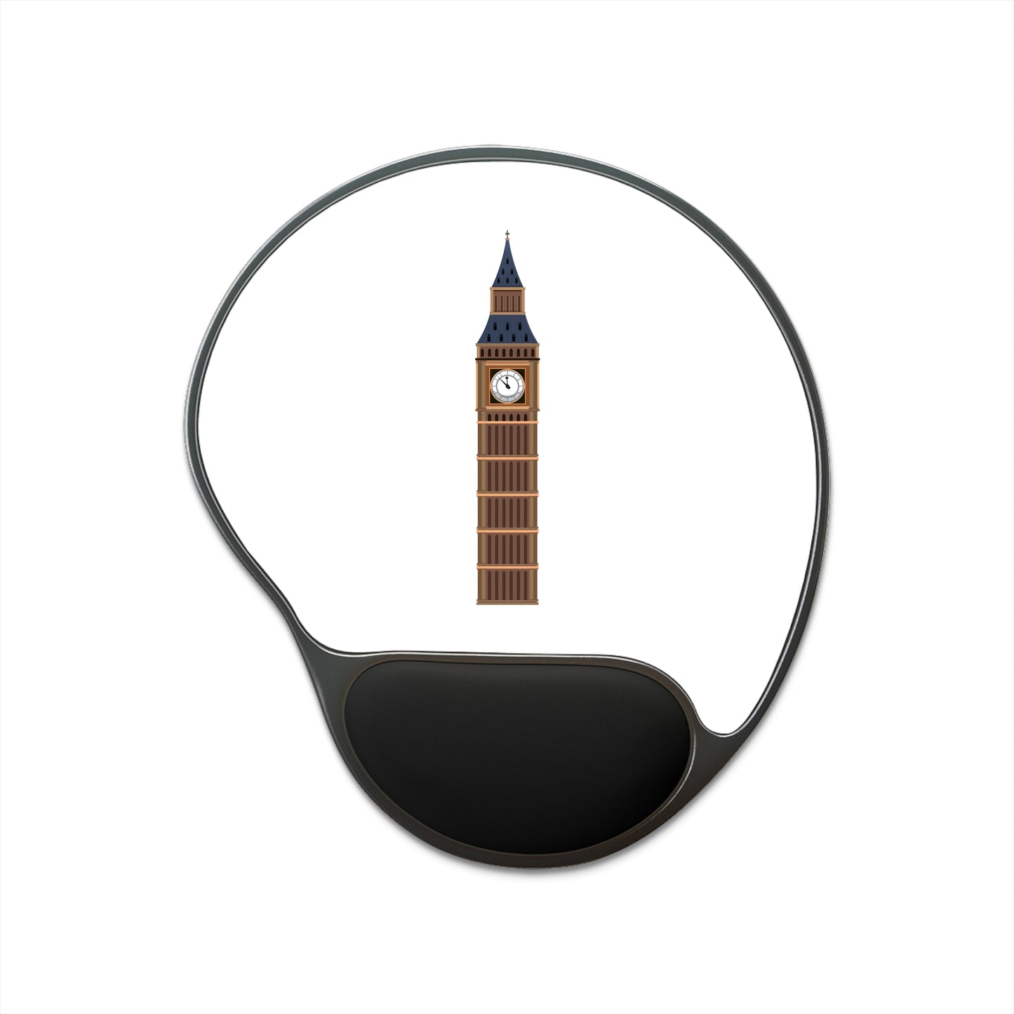 Mouse Pad with Wrist Rest - London Big Ben Design, Office Accessory, Ergonomic Support, Gamer Gift, Desk Decor