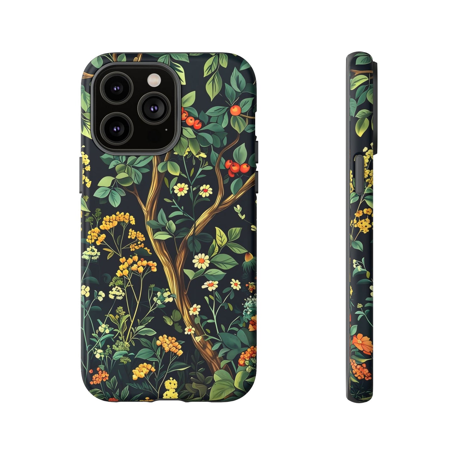 Floral iPhone Case, Nature Inspired Tough Case, Botanical Phone Cover, Eco-Friendly Gift, Unique Floral Design