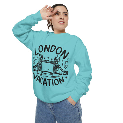Unisex Garment-Dyed Sweatshirt - London's Vacation