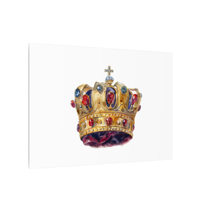 Crown Art Print, Royal Wall Decor, Matched for Home or Office, Gift for Art Lovers, Unique Royalty Artwork