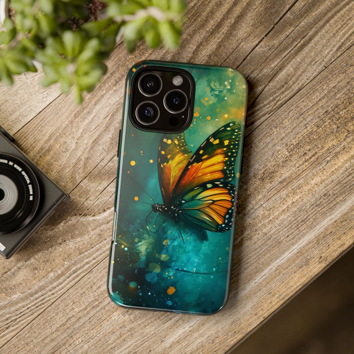 Colorful Butterfly Phone Case, Tough Cases for iPhone and Samsung, Cute Tech Accessories, Nature Lovers Gift, Vibrant Floral Design