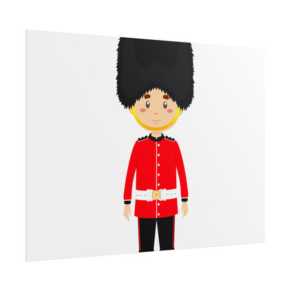 Adorable British Soldier Rolled Posters, Kids Room Decor, Unique Gift, Nursery Art, Educational Wall Art