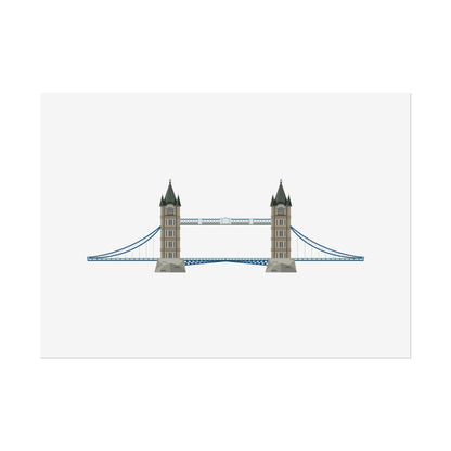 Tower Bridge Rolled Poster, London City Decor, Wall Art, Gift for Travelers, Home Aesthetic, UK Wall Art