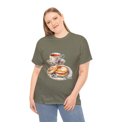 Unisex Heavy Cotton Tee - Heritage on a Plate - Exploring British Cuisine