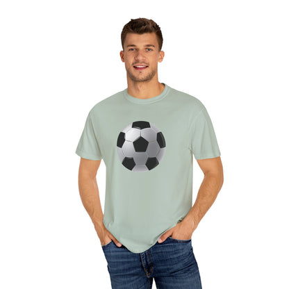 Dynamic Football Design - Sports Passion Energetic Unisex Garment-Dyed T-shirt