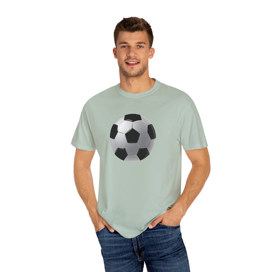 Dynamic Football Design - Sports Passion Energetic Unisex Garment-Dyed T-shirt