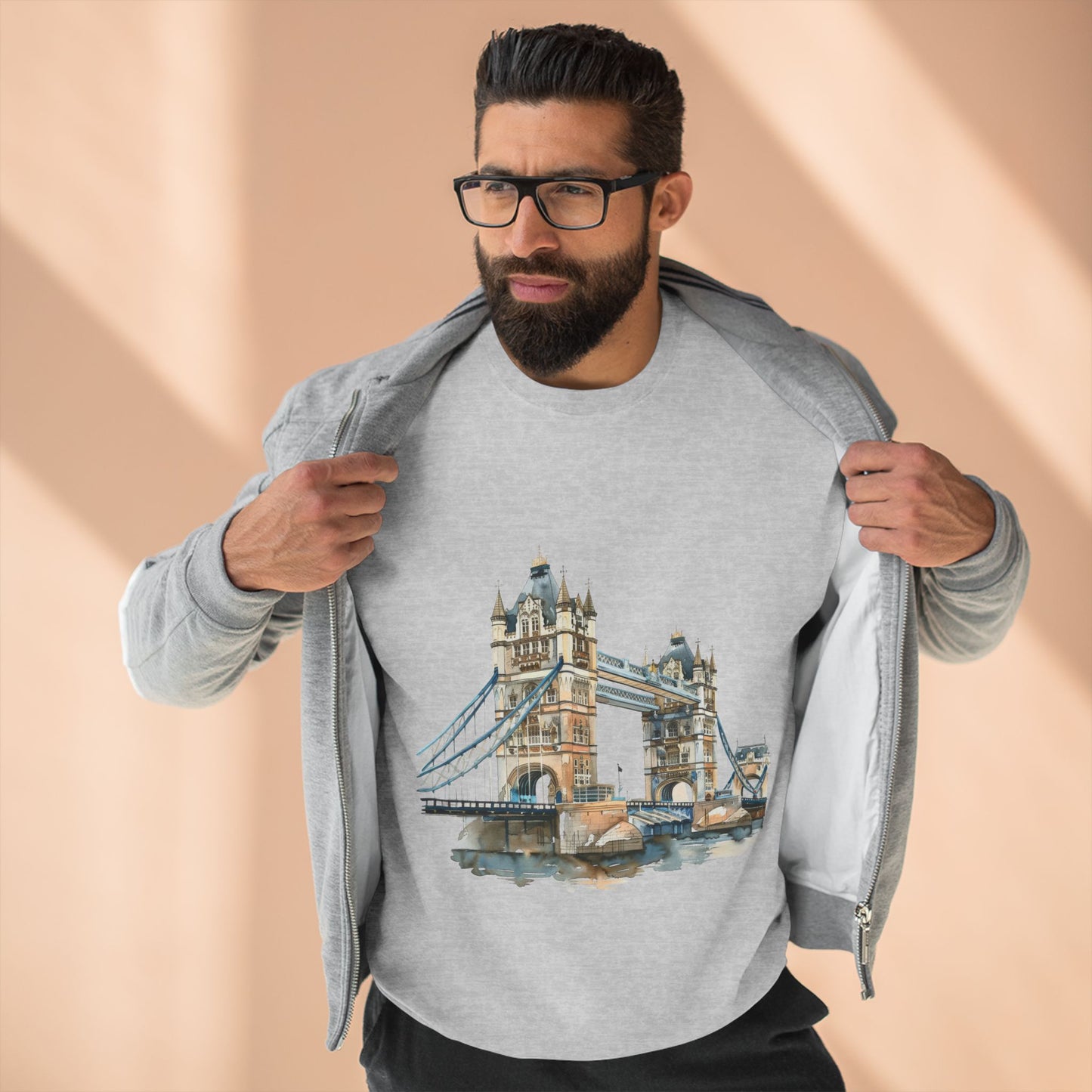 Unisex Crewneck Sweatshirt - London Bridge - Iconic Landmark and Historical Beauty