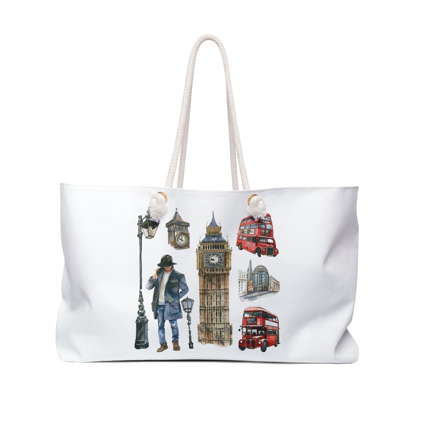 Stylish Travel Weekender Bag, London Theme Tote, Perfect for Getaways, Gifts, Weekend Trips, Summer Outings, Travel Lover's Bag