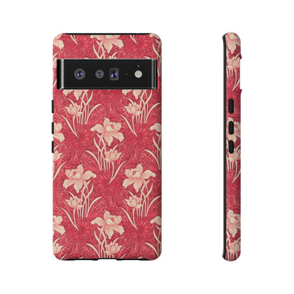 Floral Tough Phone Case - Durable, Stylish Accessory, Perfect Gift for Her, Floral Pattern, Customizable, Ideal for Daily Use
