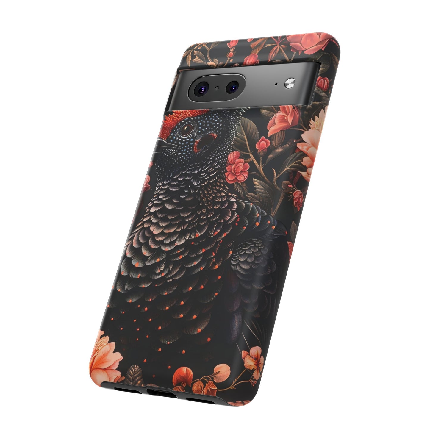 Tough Cases: Floral Design Phone Case, Stylish Protection for Your Phone, Unique Gift for Bird Lovers, Vibrant Floral Art, [...]