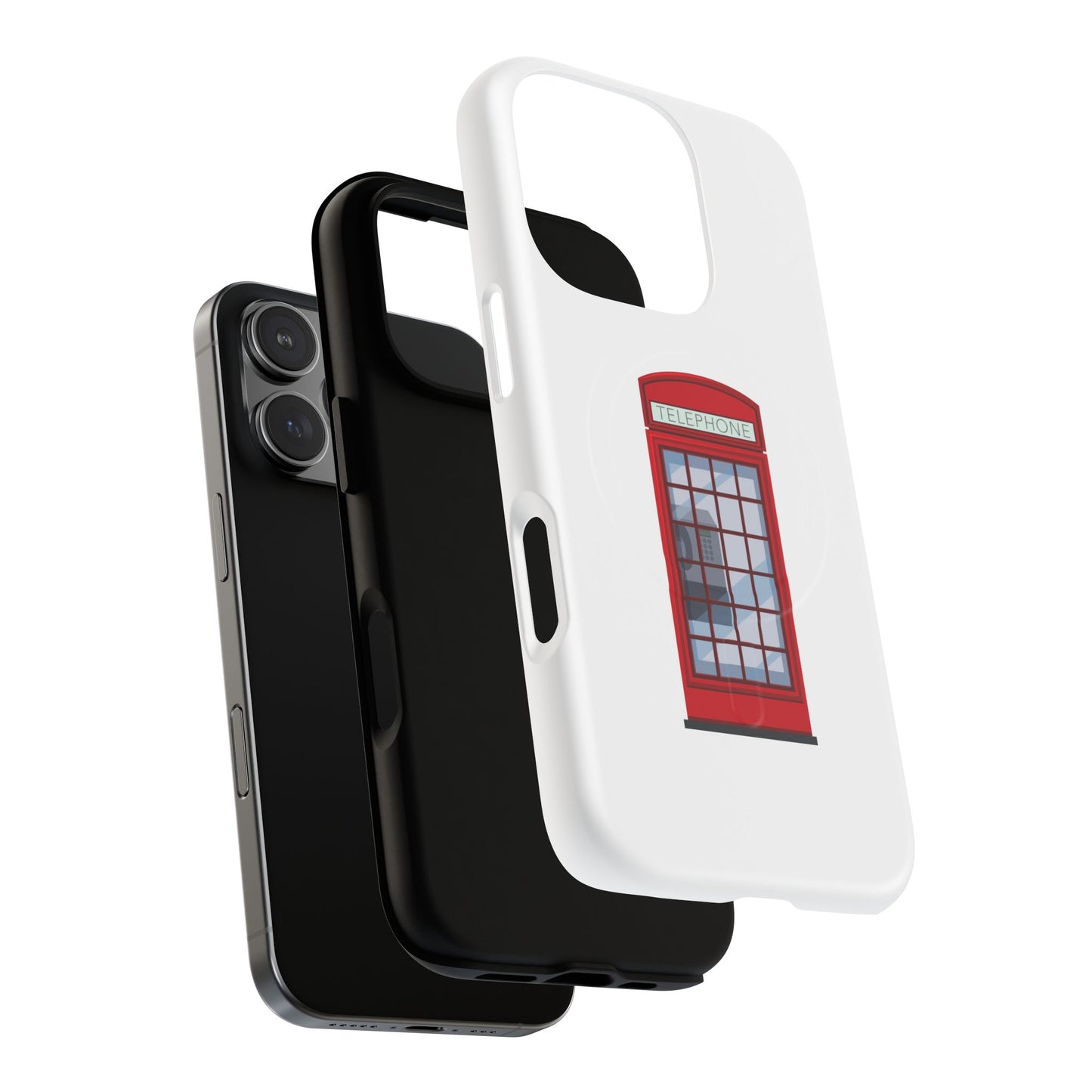Vintage Phone Booth Magnetic Case, Tough Phone Cover, Unique Gift for Travelers, Retro Phone Accessories, Fun Custom Case