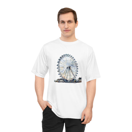 Unisex Zone Performance T-shirt - London Eye - Iconic Ferris Wheel