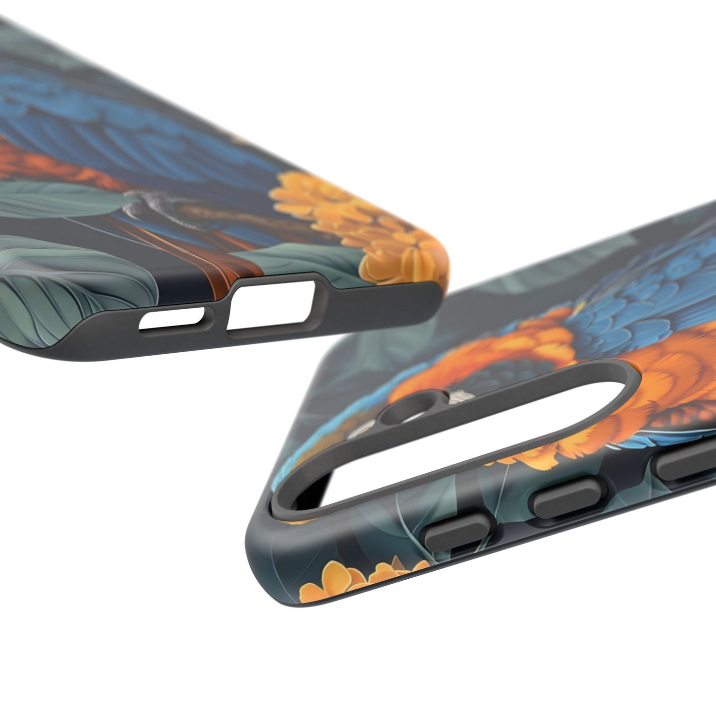 Tropical Parrot Phone Case - Tough Cases, Colorful Phone Cover, Nature Lover Gift, Floral Design, Bird Lover Accessory