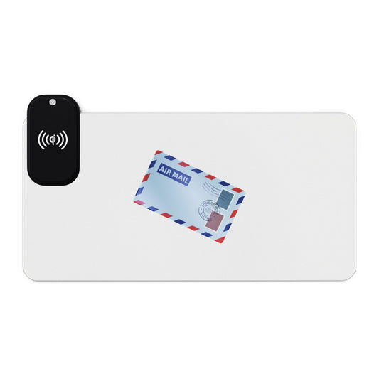 Air Mail Envelope - LED Gaming Mouse Pad - Wireless Charging, RGB Light Mat for Gamers, Desk Accessories for Gaming Setup, Perfect Gift for Tech [...]