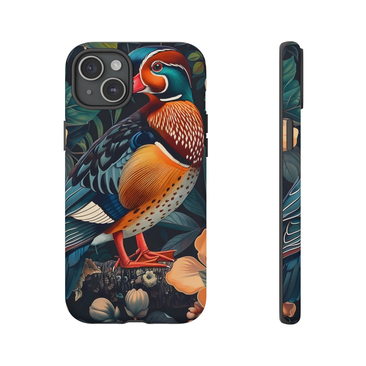 Vibrant Phone Case with Artistic Bird Design, Nature Lover Gift, Wildlife Enthusiast Accessory, Floral Tech Case, Unique Mobile Cover