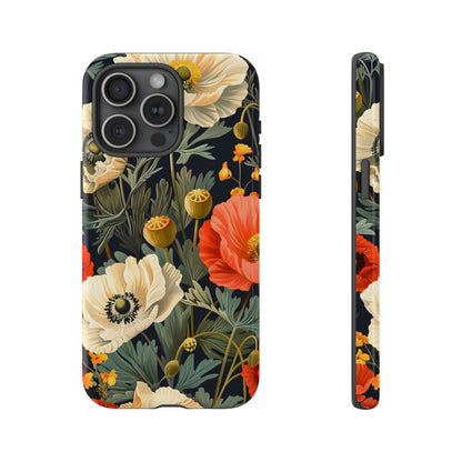 Floral Phone Case, Tough Cases with Botanical Design, Flower Protection Case, Gift for Nature Lovers, Eco-Friendly Mobile Cover