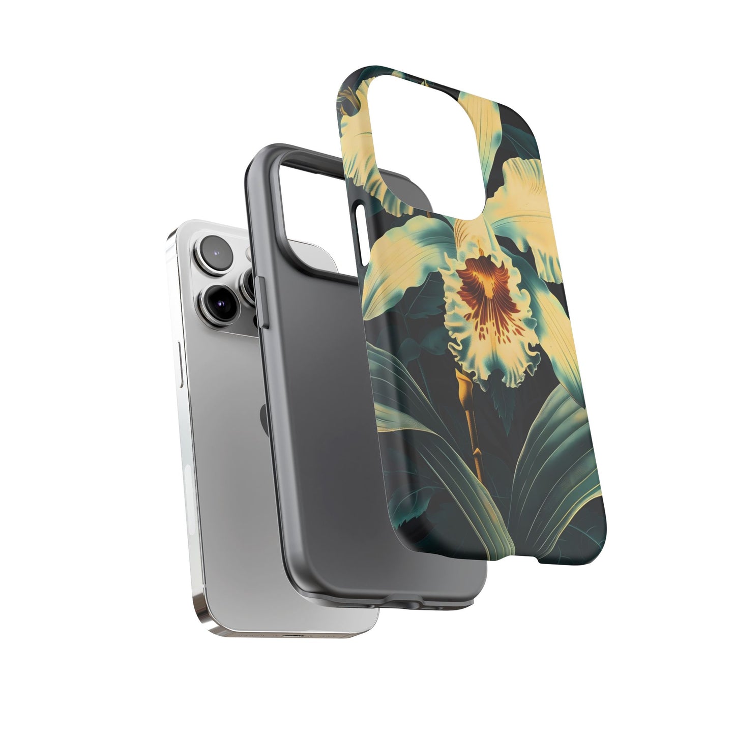Floral Phone Case - Tough Cases with Orchid Design, Durable Smartphone Cover for Nature Lovers, Floral Gift for Her, Botanical [...]