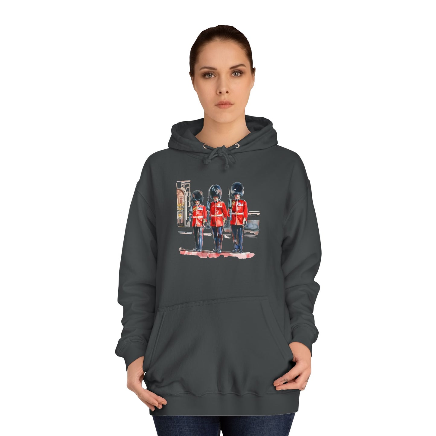 Unisex College Hoodie - Echoes of Valor - Red Jacket at Bodmin Keep