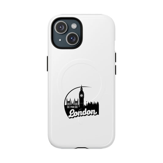 Stylish Tough Magnetic Phone Case with London Skyline, Unique Design, Perfect Gift for Travelers, Phone Protection, Customizable Accessories