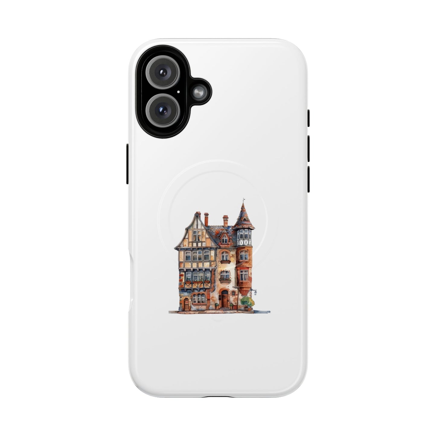 Artistic Magnetic Phone Case | Tough Protective Cover for iPhones | Unique House Design | Gift for Homeowners & Tech Lovers