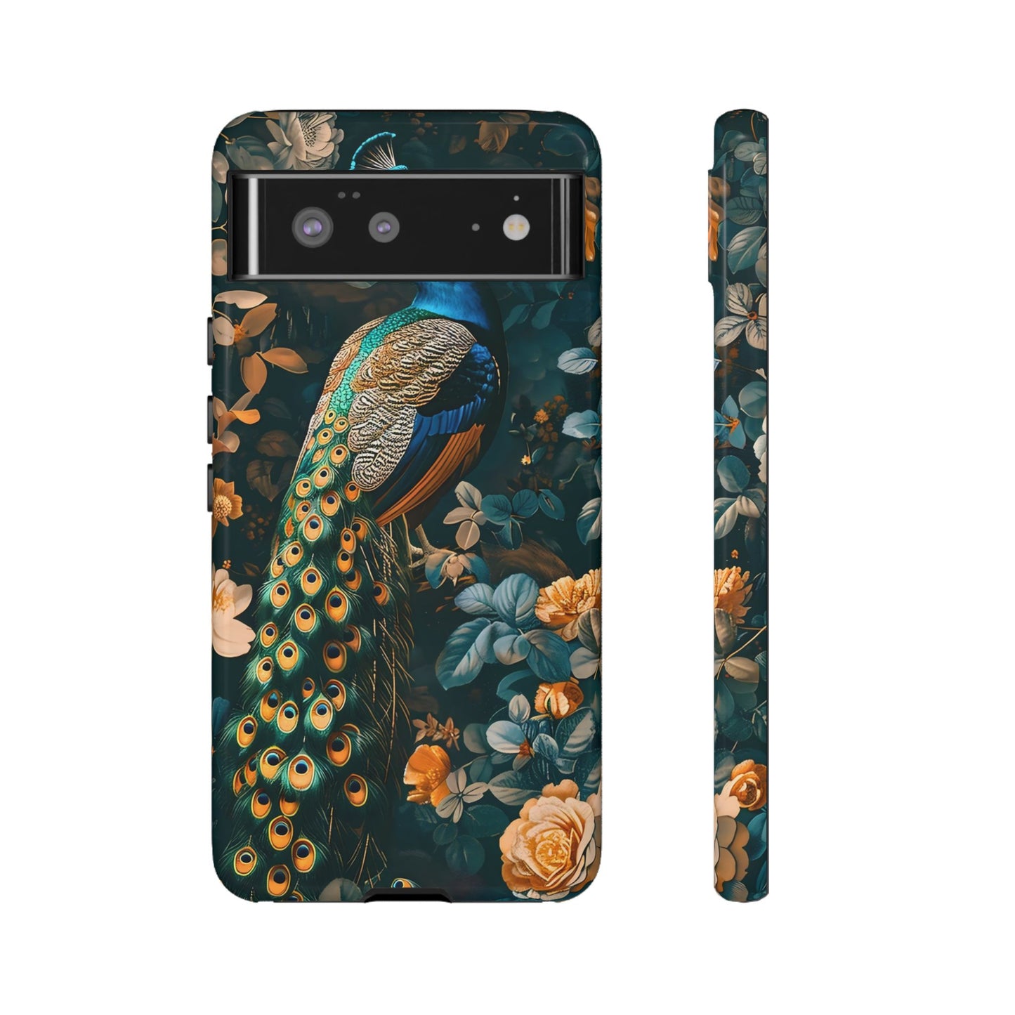 Peacock Tough Phone Case - Elegant Floral Design, Ideal for Nature Lovers, Unique Gift for Her, Birthday, or Anniversary