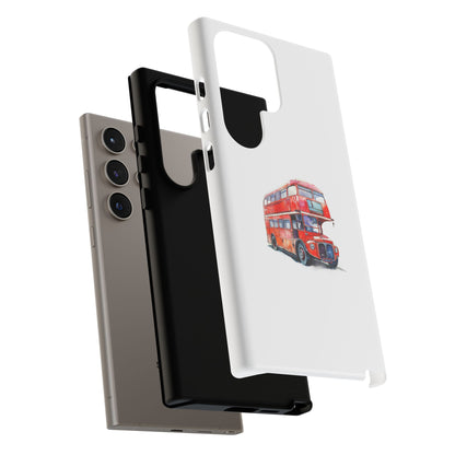 Vintage Red Double-Decker Bus Phone Case - Tough & Stylish