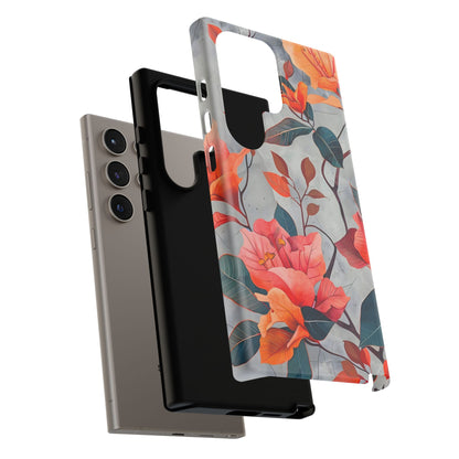 Floral Phone Case, Tough Cases, Flower Power, Gift for Her, Decorative Phone Cover, Trendy Accessories, Everyday Style