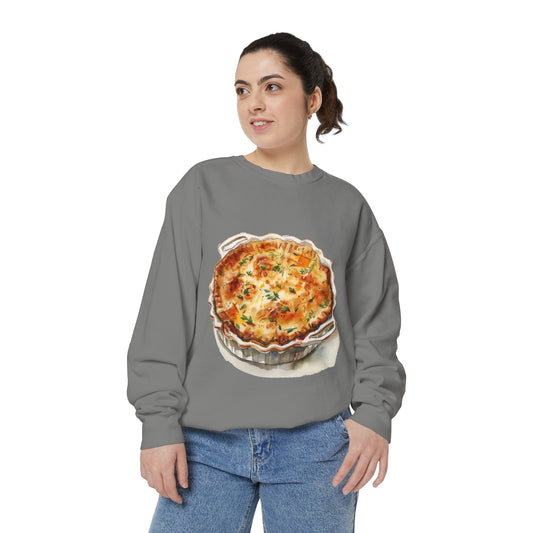 Unisex Garment-Dyed Sweatshirt - Tea, Tarts, and Triumph - British Royal Culinary Favorites